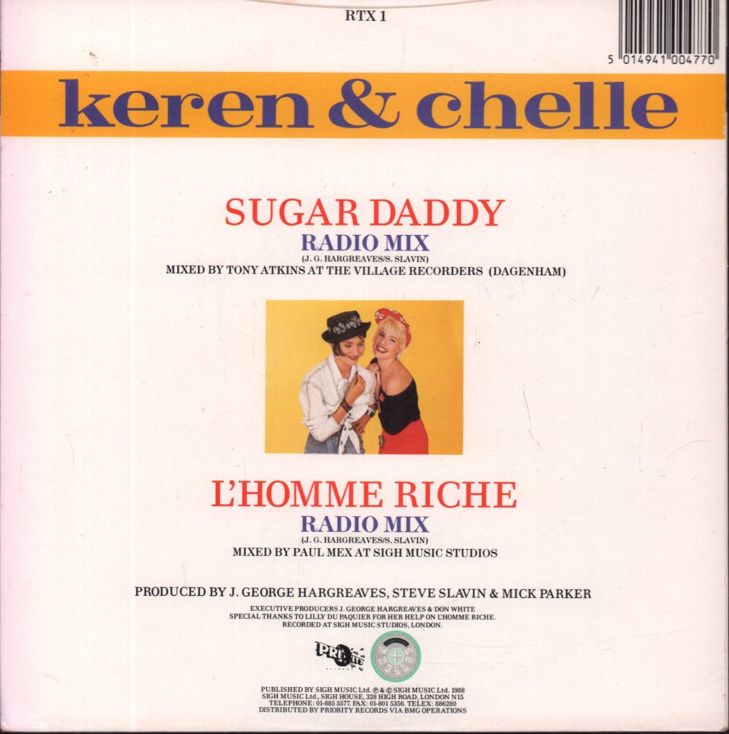 Keren And Chelle - Sugar Daddy - 7 Inch