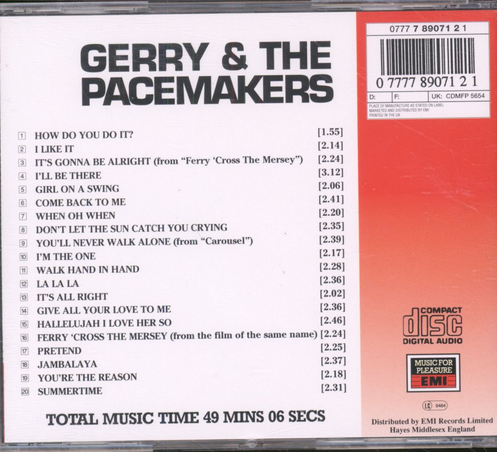 Gerry & The Pacemakers - Very Best Of Gerry And The Pacemakers - Cd