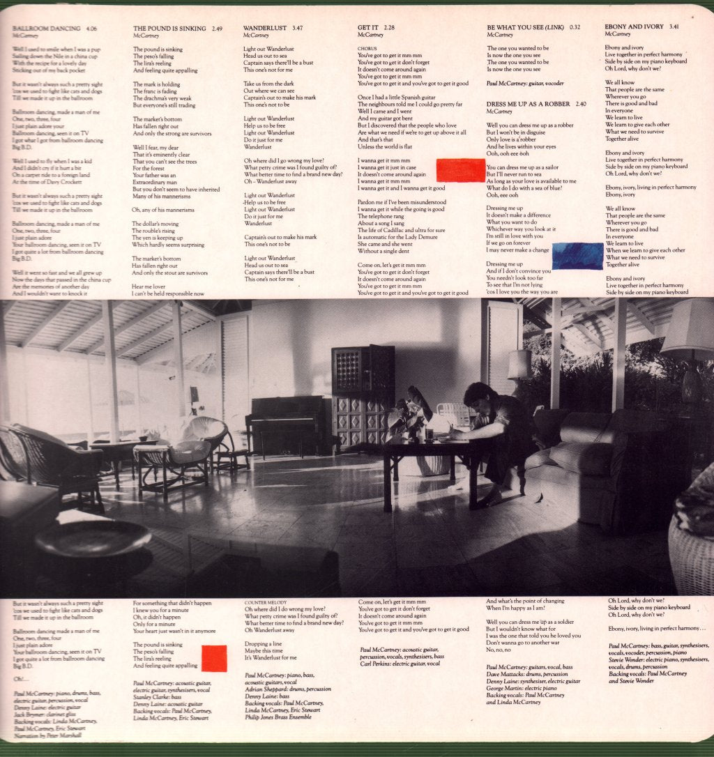 Paul McCartney - Tug Of War - Lp