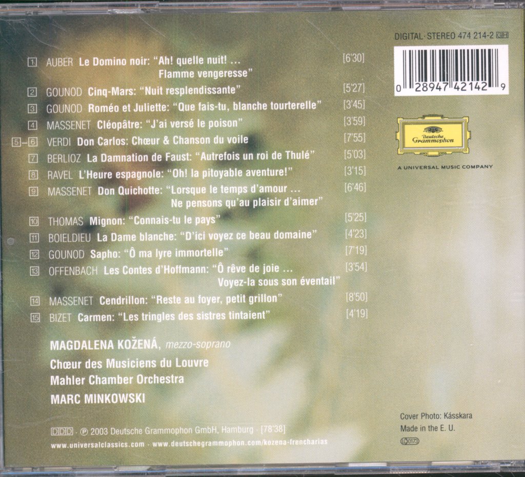 Magdalena Kožená - Mahler Chamber Orchestra - French Arias - Cd