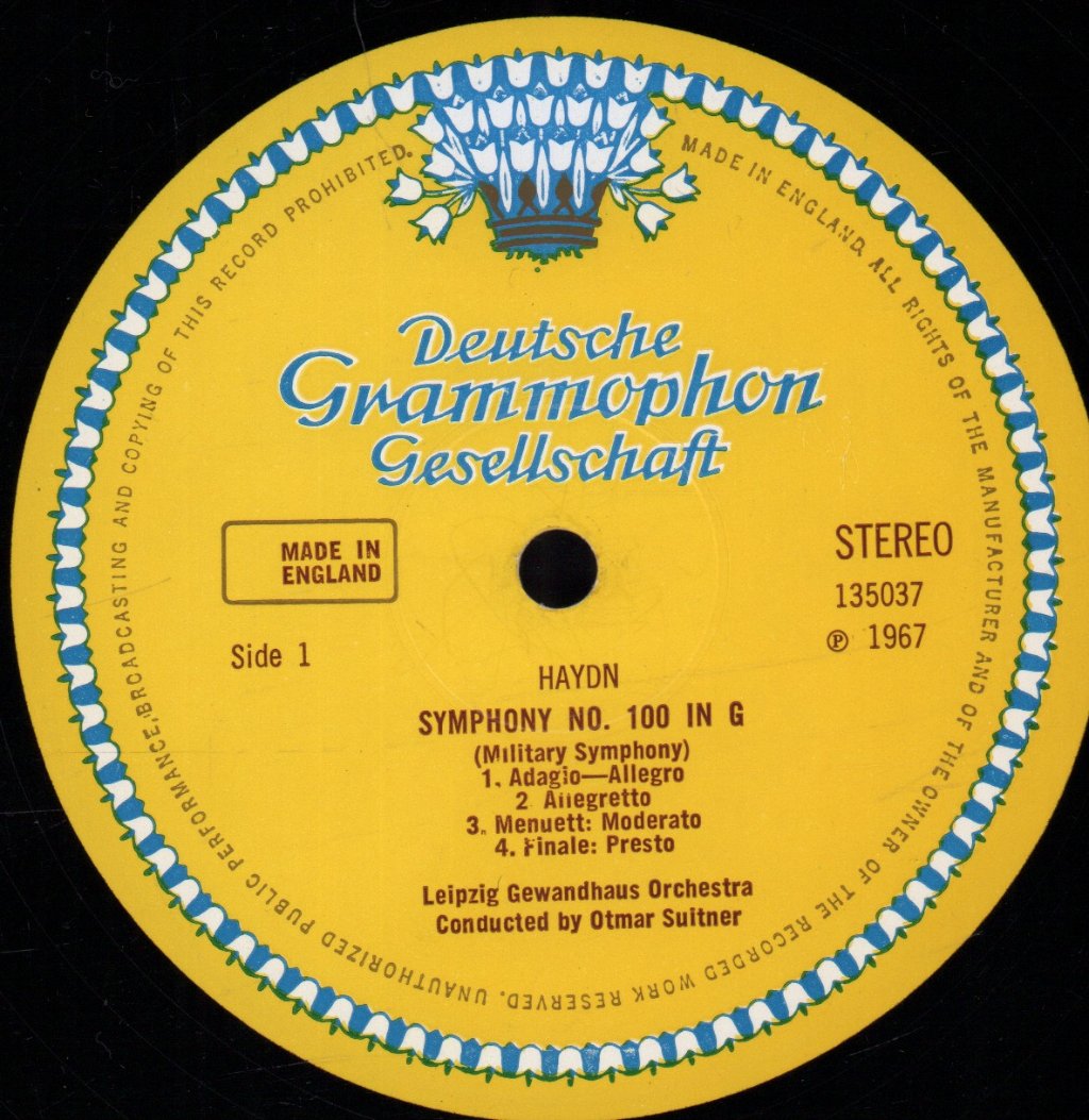 Leipzig Gewandhaus Orchestra - haydn Symphony No. 100 In G Major - Lp
