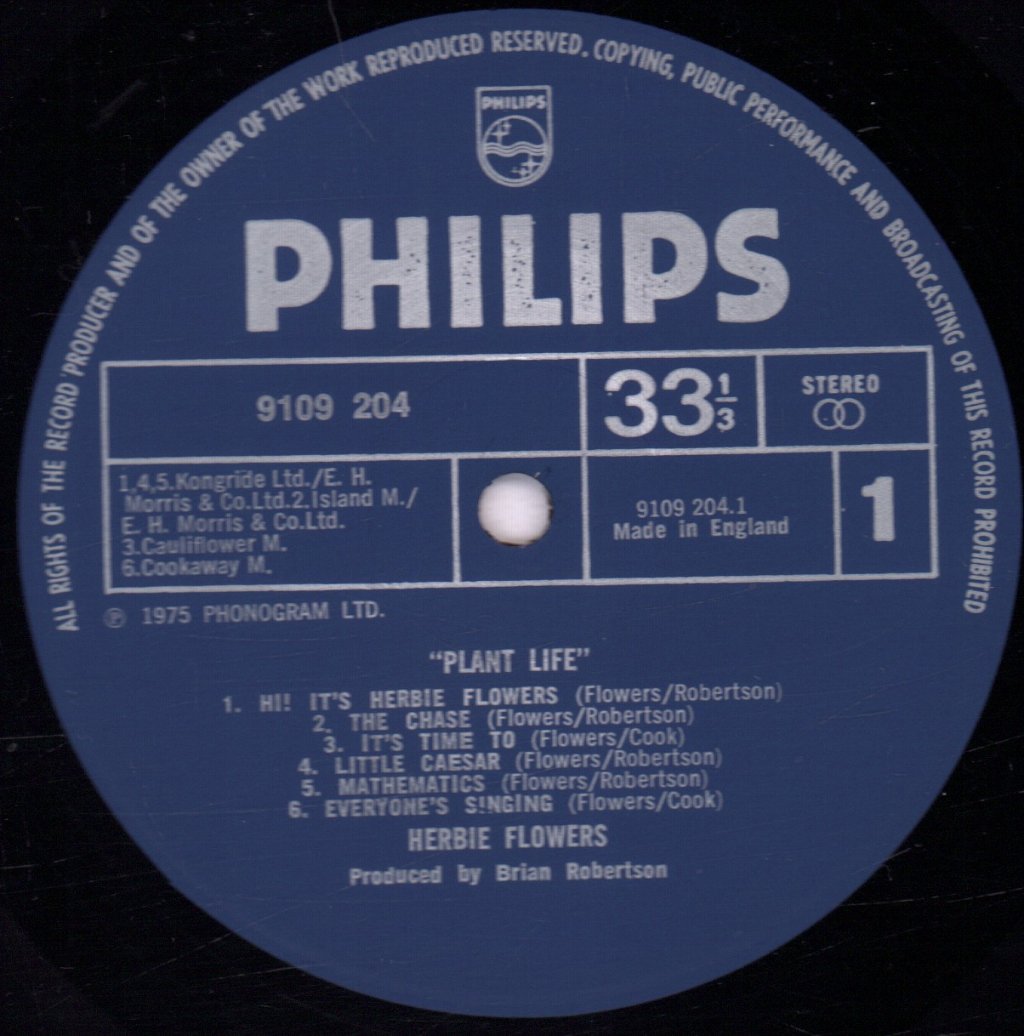 Herbie Flowers - Plant Life - Lp