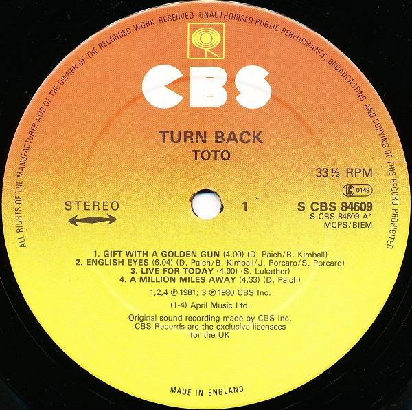 Toto - Turn Back - Lp