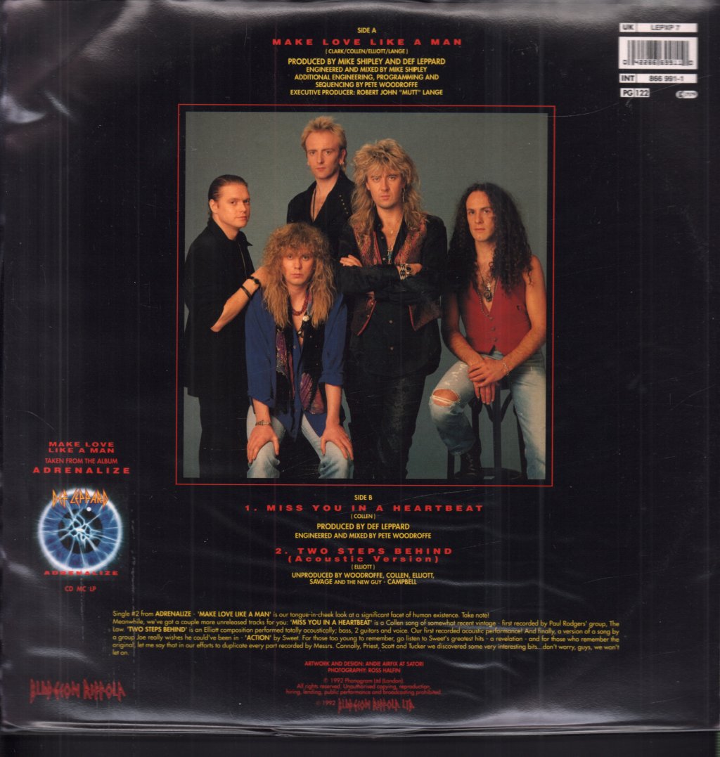 Def Leppard - Make Love Like A Man - 12 Inch