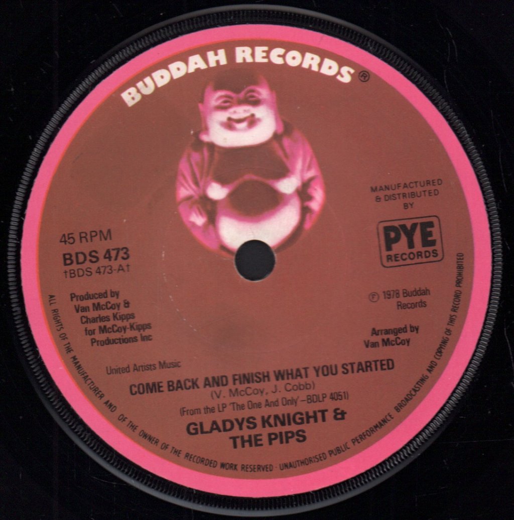 Gladys Knight And The Pips - Come Back And Finish What You Started - 7 Inch