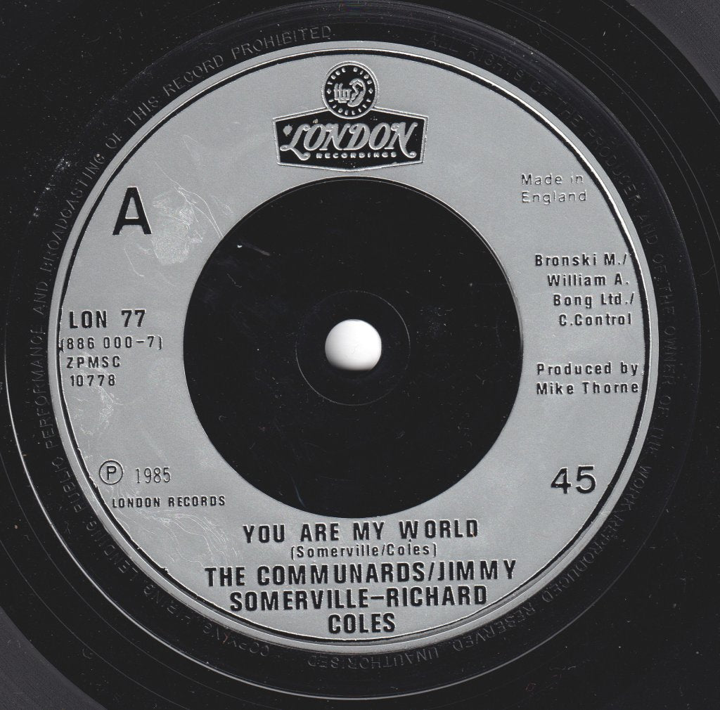 Communards - You Are My World - 7 Inch