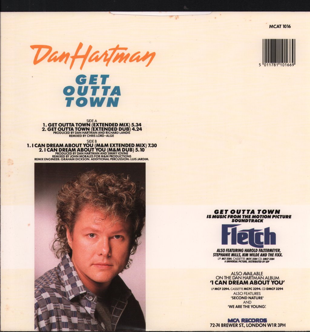 Dan Hartman - Get Outta Town - 12 Inch