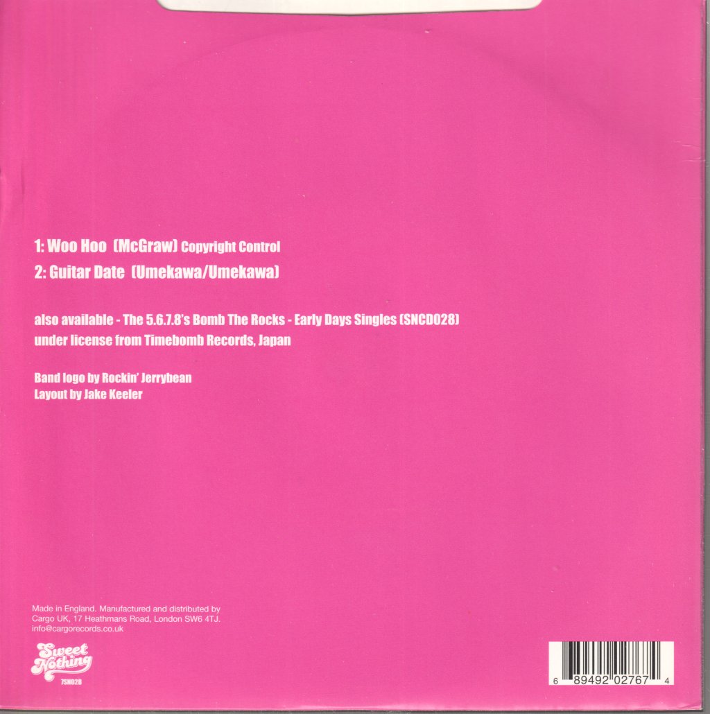 5678'S - Woo Hoo/Guitar Date - 7 Inch