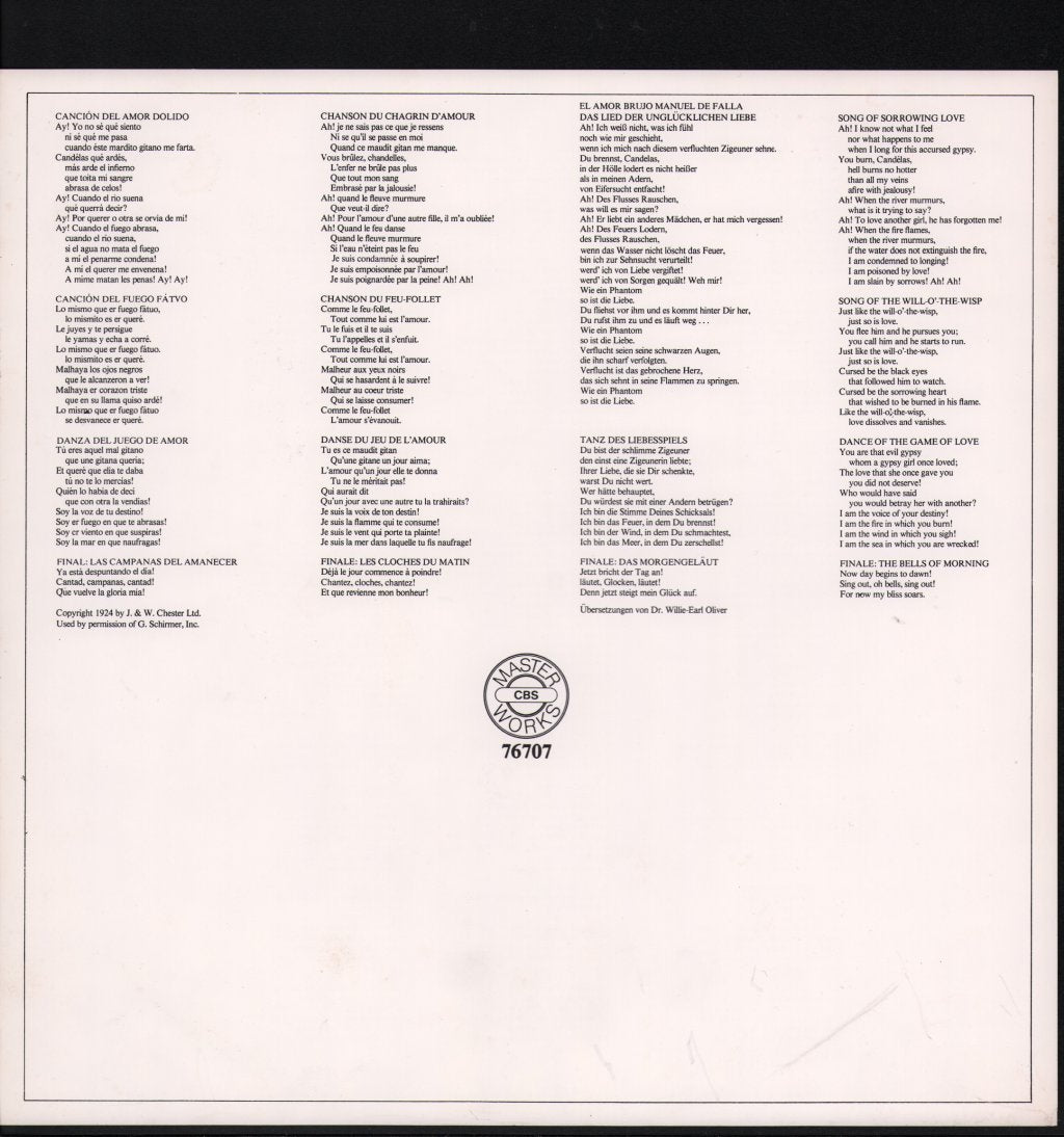 Marilyn Horne / Leonard Bernstein / Orchestre National De France - Ravel - Sheherazade / Falla - El Amor Brujo / Fanfare - Lp