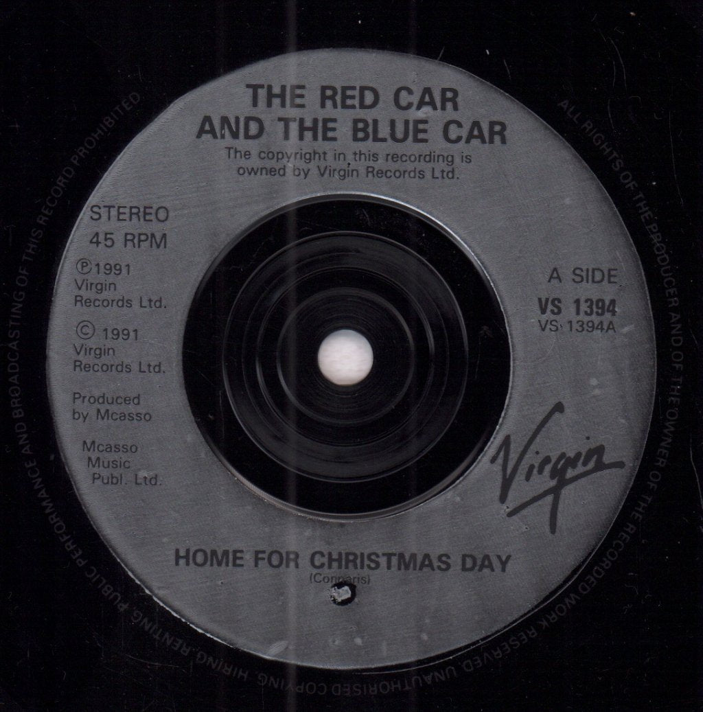 Red Car And The Blue Car - Home For Christmas Day - 7 Inch