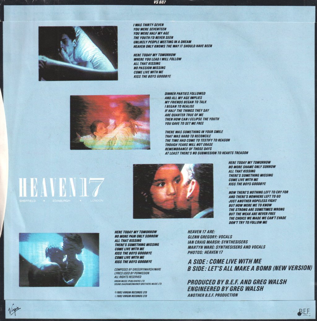 Heaven 17 - Come Live With Me - 7 Inch