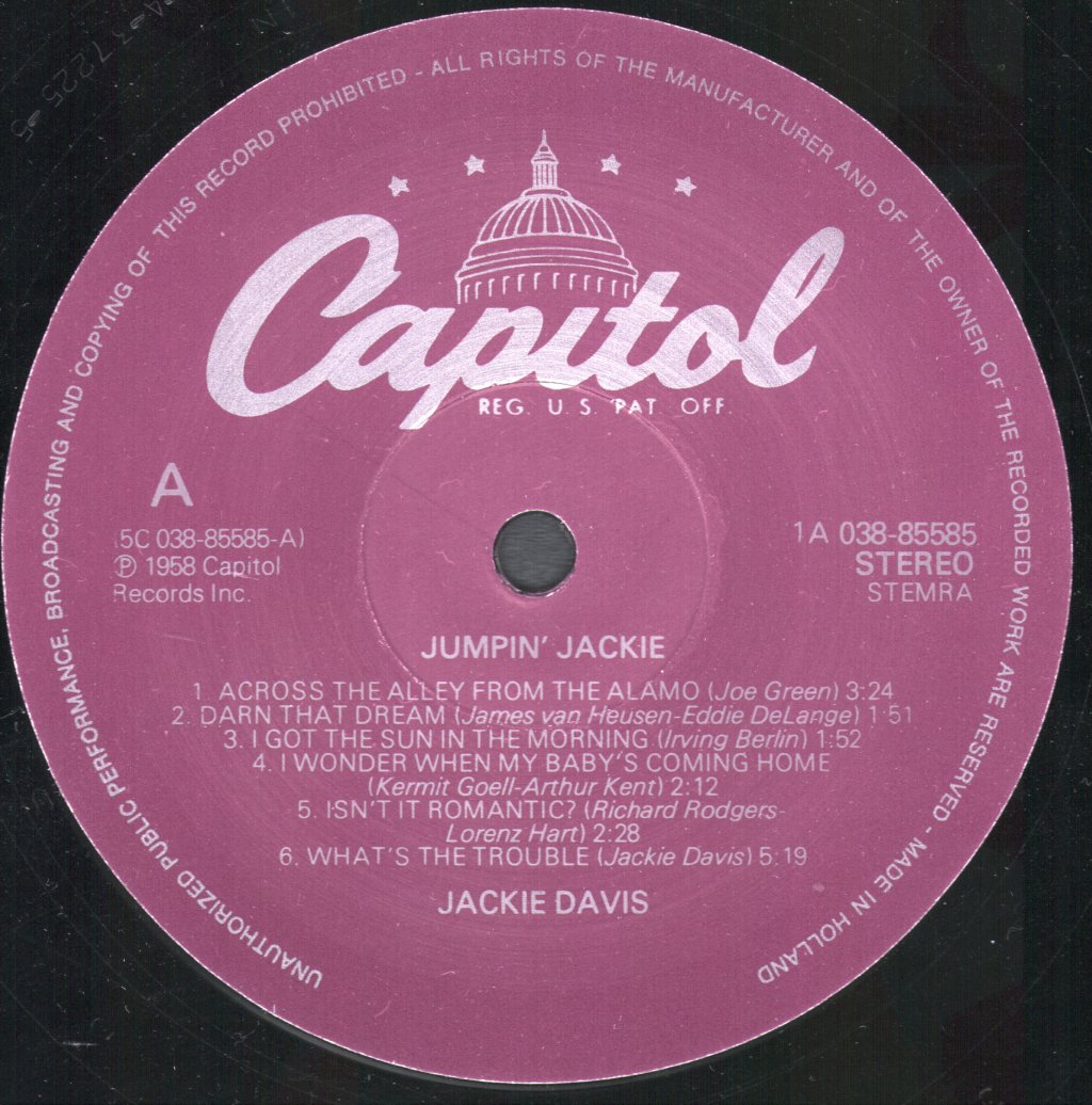 Jackie Davis - Jumpin' Jackie - Lp