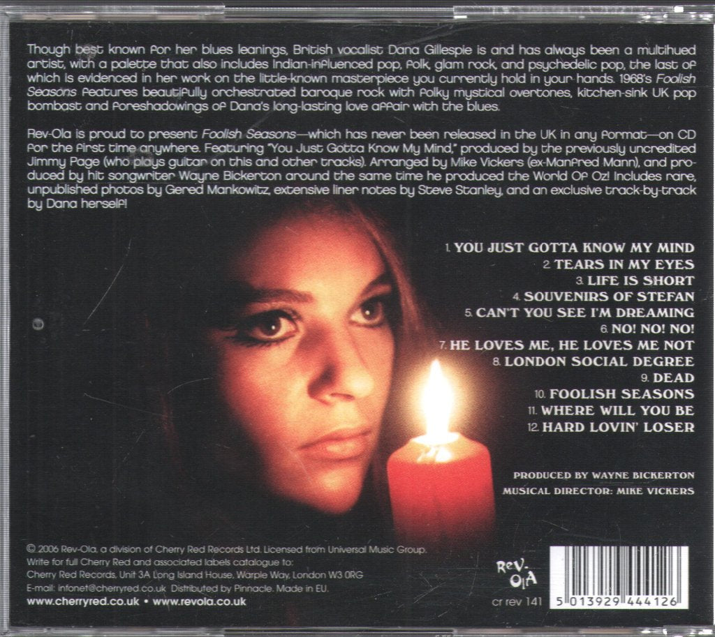 Dana Gillespie - Foolish Seasons - Cd