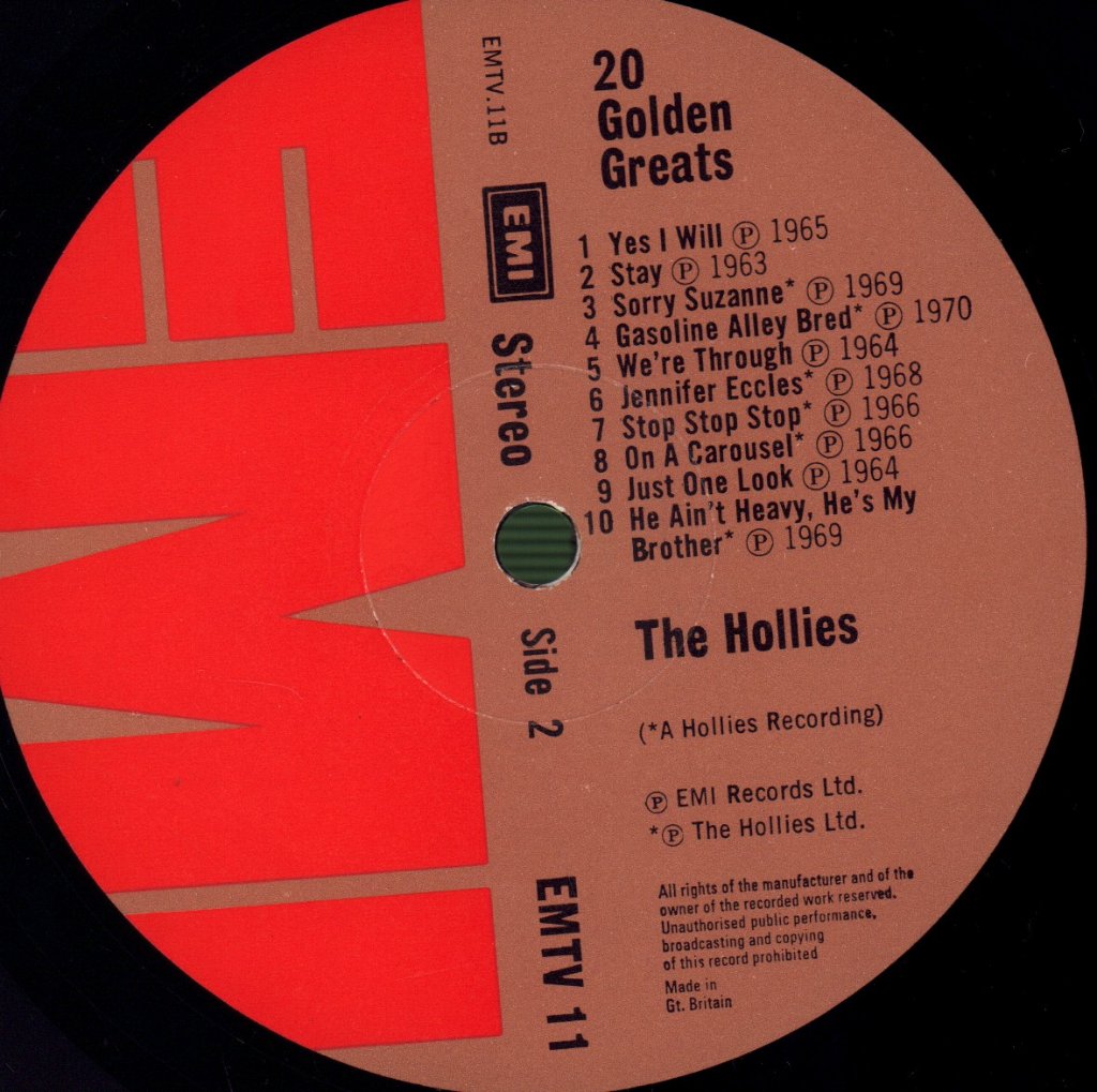 Hollies - 20 Golden Greats - Lp