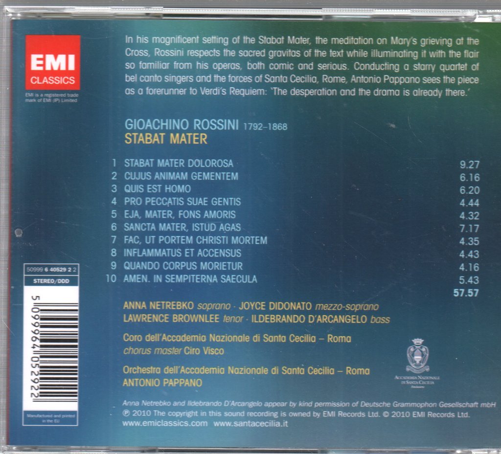 Gioacchino Rossini - Stabat Mater - Cd