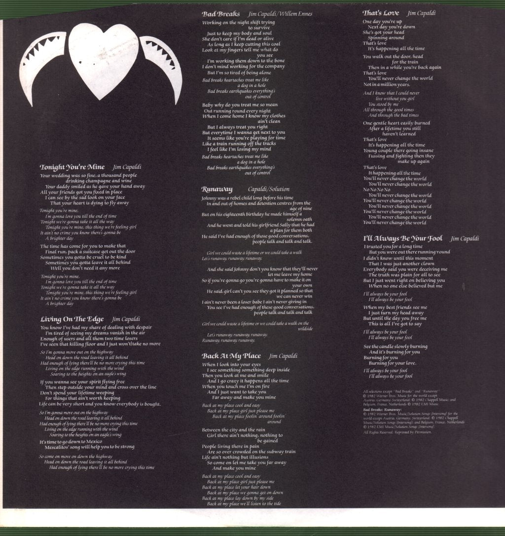 Jim Capaldi - Fierce Heart - Lp