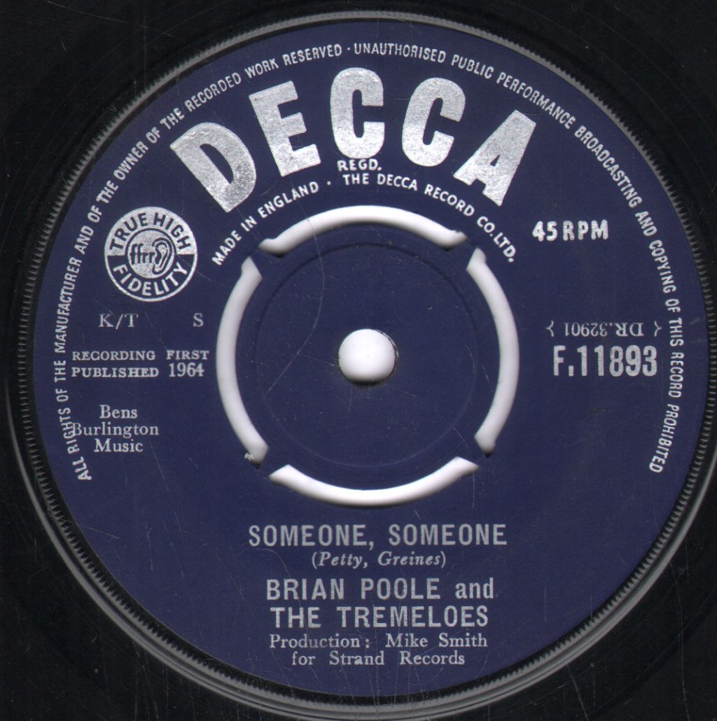 Brian Poole And The Tremeloes - Someone Someone - 7 Inch