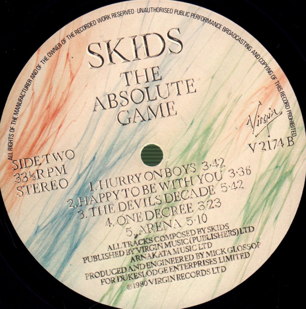 Skids - Absolute Game - Double Lp