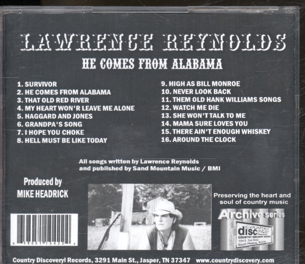 Lawrence Reynolds - He Comes From Alabama - Cdr