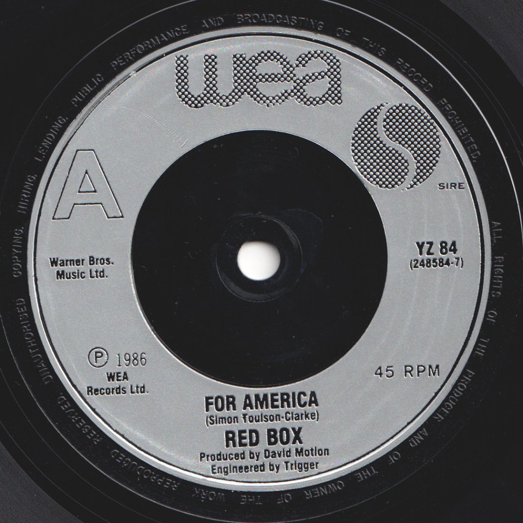 Red Box - For America - 7 Inch