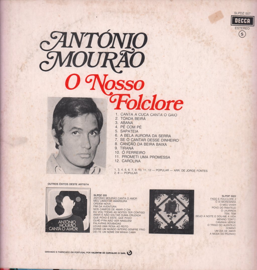 António Mourão - O Nosso Folclore - Lp