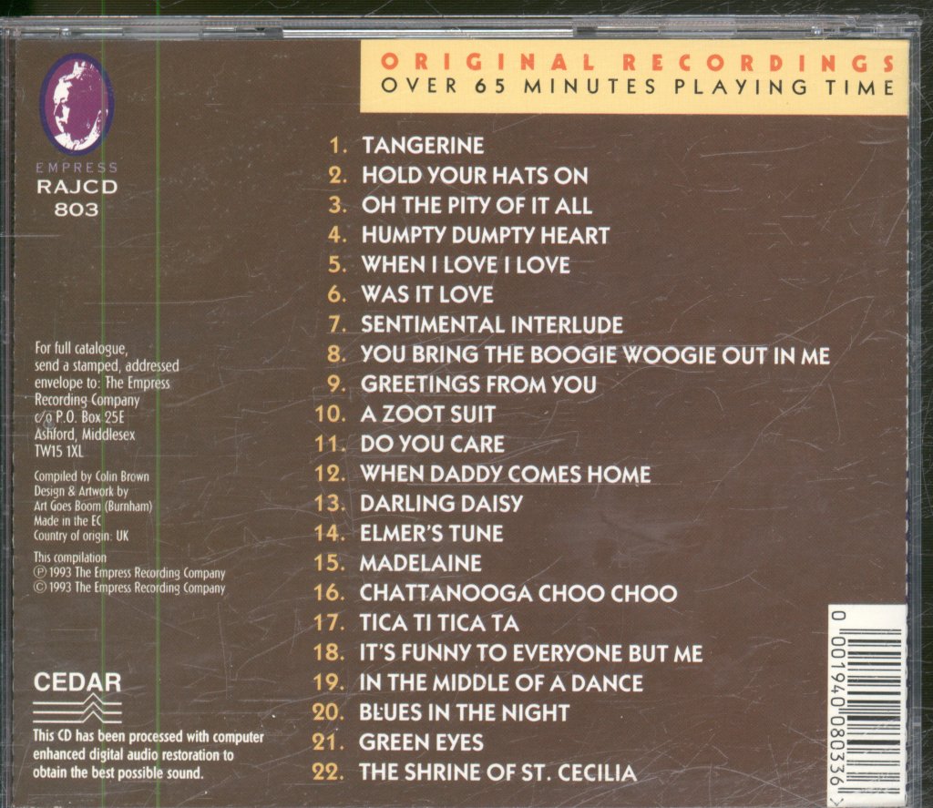 Harry Roy Featuring Marjorie Kingsley - Greetings From You - Cd