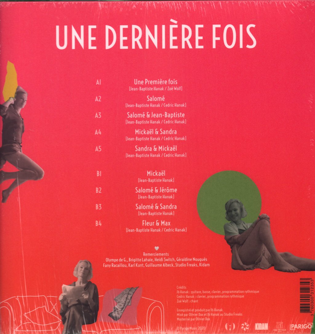 Jean-Baptiste Hanak - Une Dernière Fois (Bande Originale Du Film De Olympe de G.) - Lp