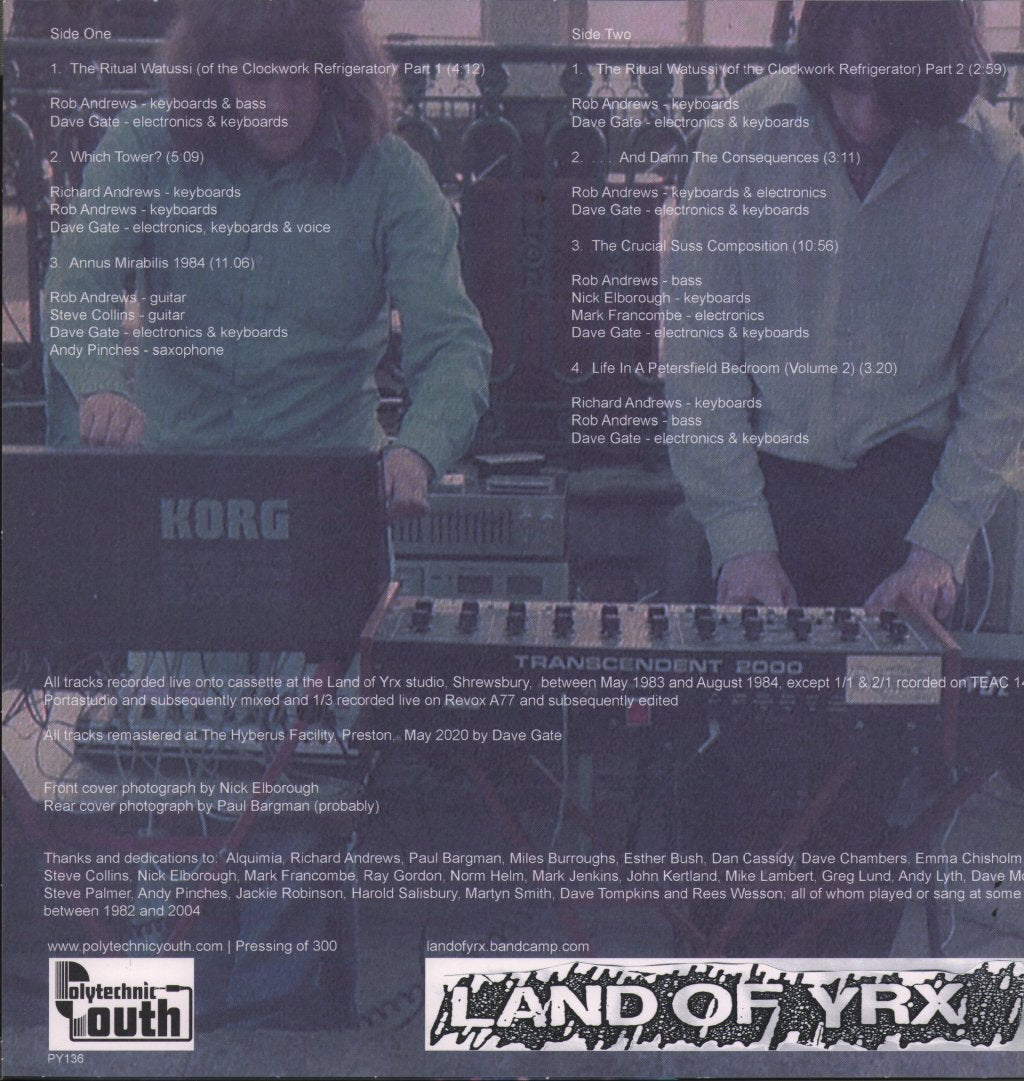 Land Of Yrx - Forget The Lessons Of The Past! (Selected Cassette Recordings May 1983 - August 1984) - Lp