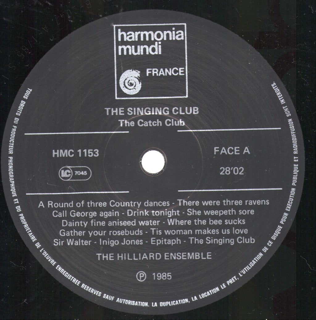 Hilliard Ensemble - Singing Club - Lp