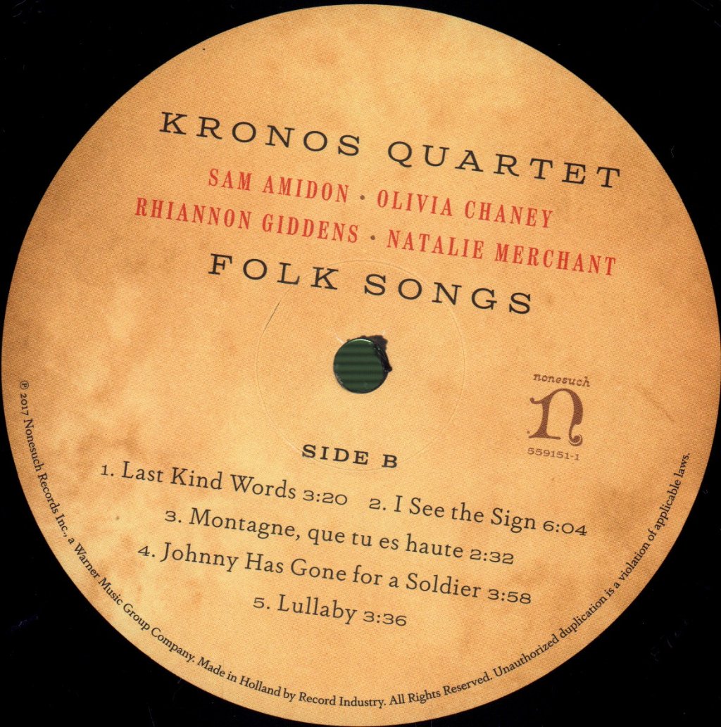 Kronos Quartet - Folk Songs - Lp