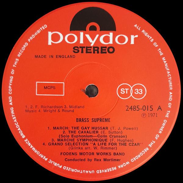 Foden's Motor Works Band - Brass Supreme - Lp