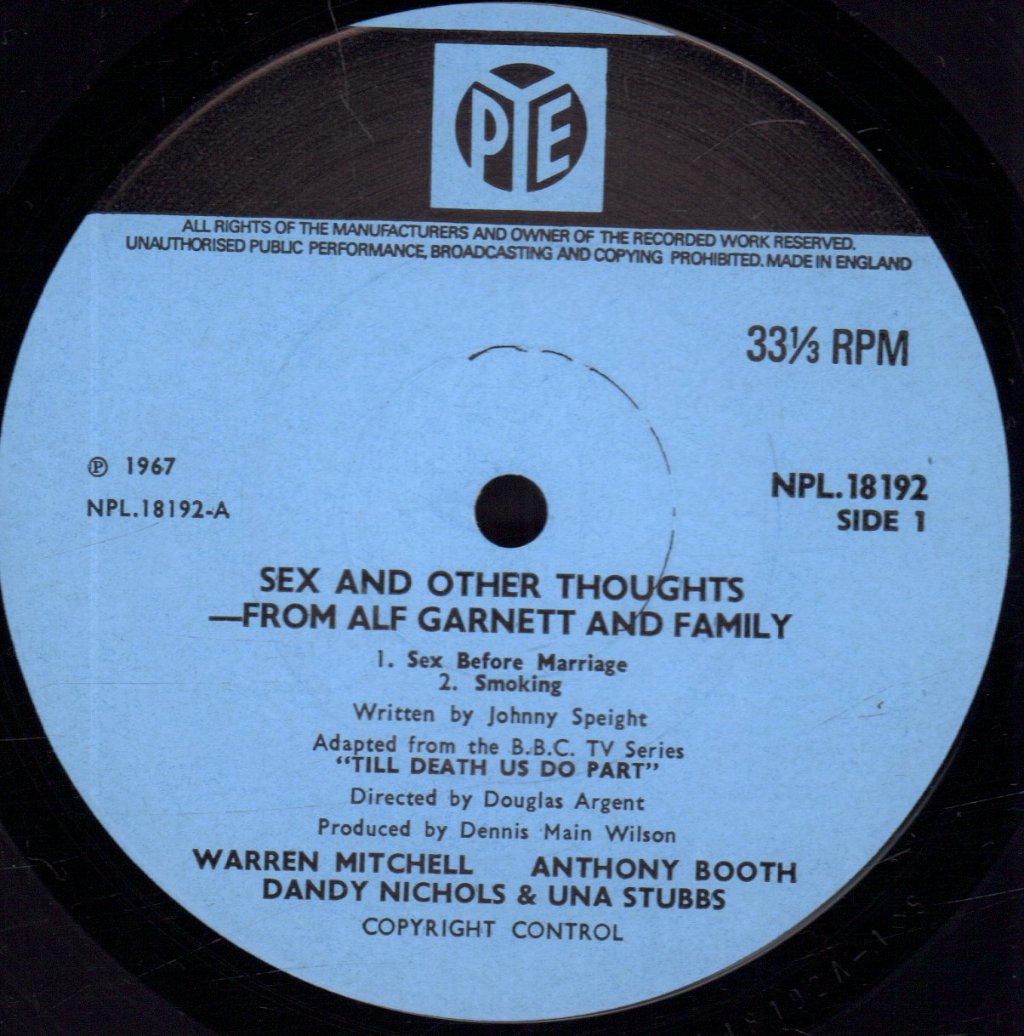 Alf Garnett And Family - Sex And Other Thoughts - Lp