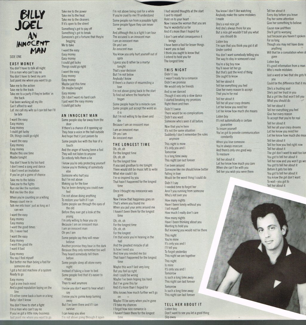 Billy Joel - An Innocent Man - Lp