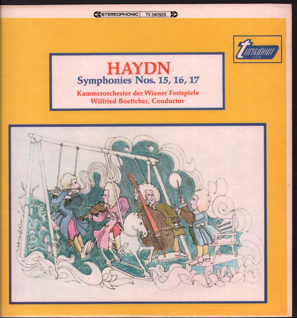 Wilfried Boettcher / Kammerorchester Der Wiener - Haydn Symphonies Nos.15 / 16 / 17 - Lp