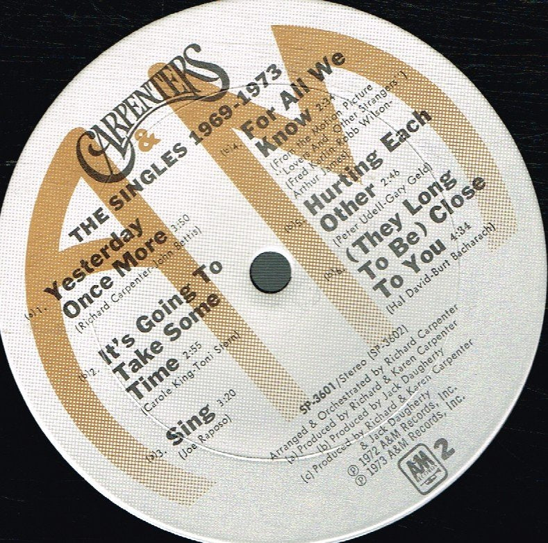 Carpenters - Singles 1969-1973 - Lp