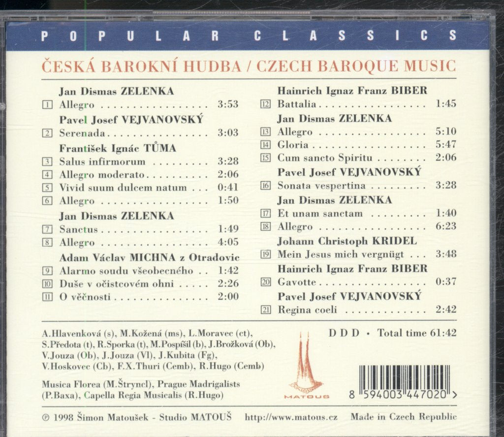 Various Artists - Czech Baroque Music - Cd