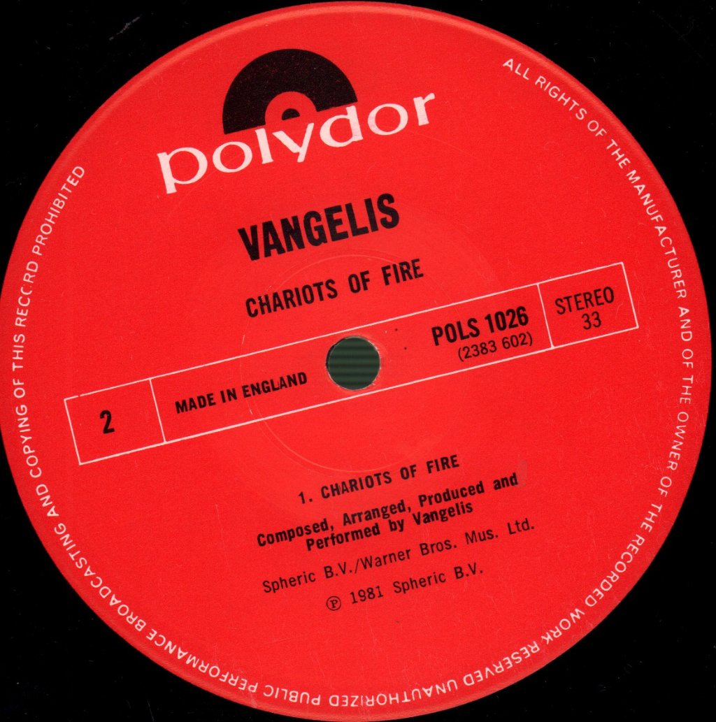 Vangelis - Chariots Of Fire - Lp