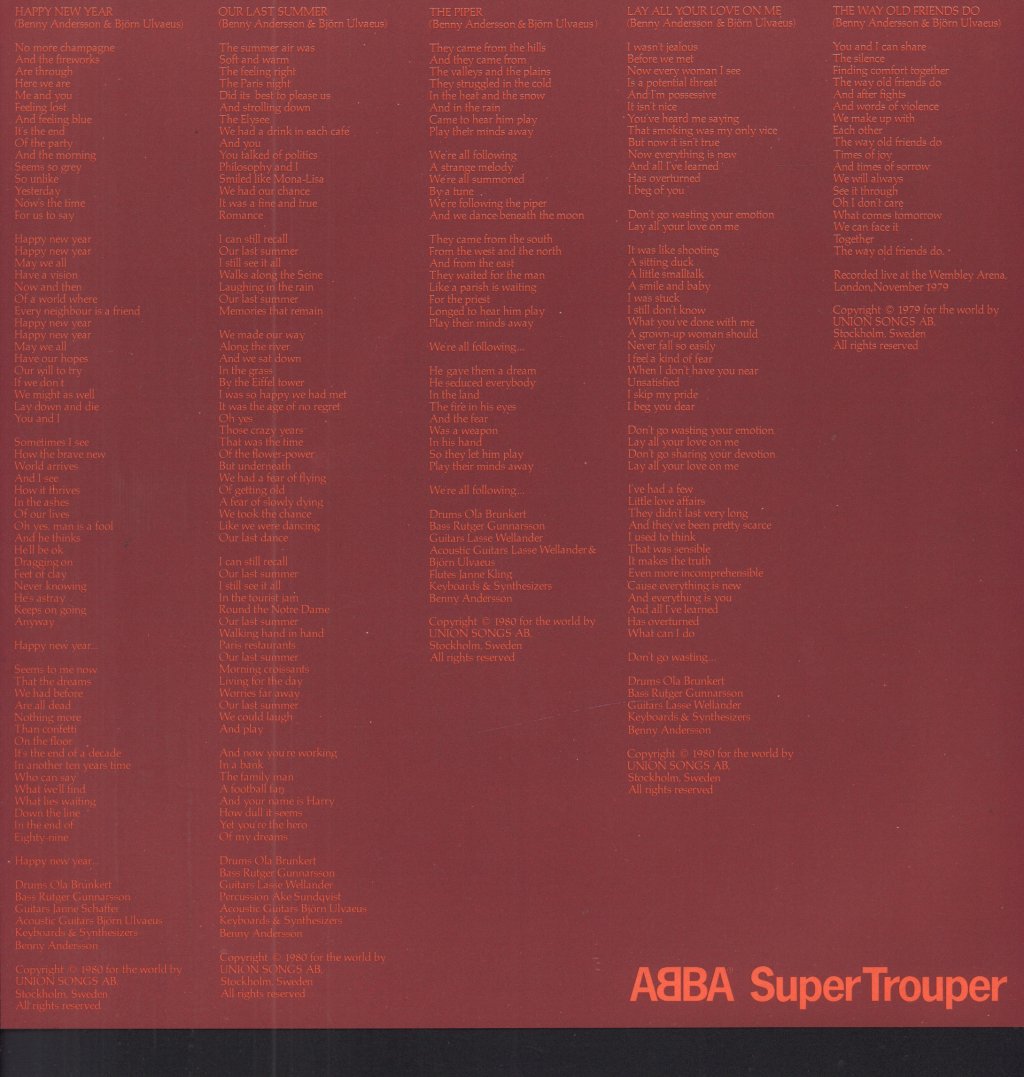 ABBA - Super Trouper - Lp