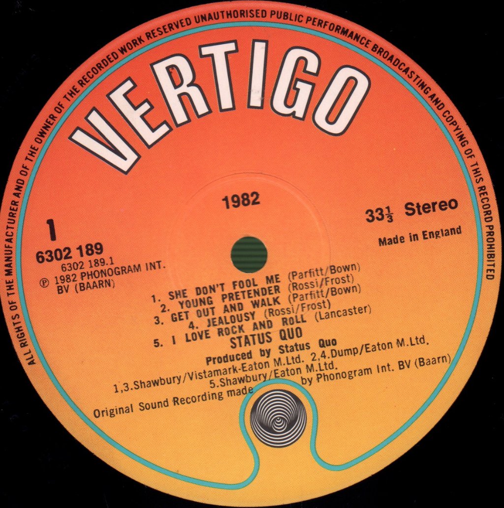 Status Quo - 1982 - Lp