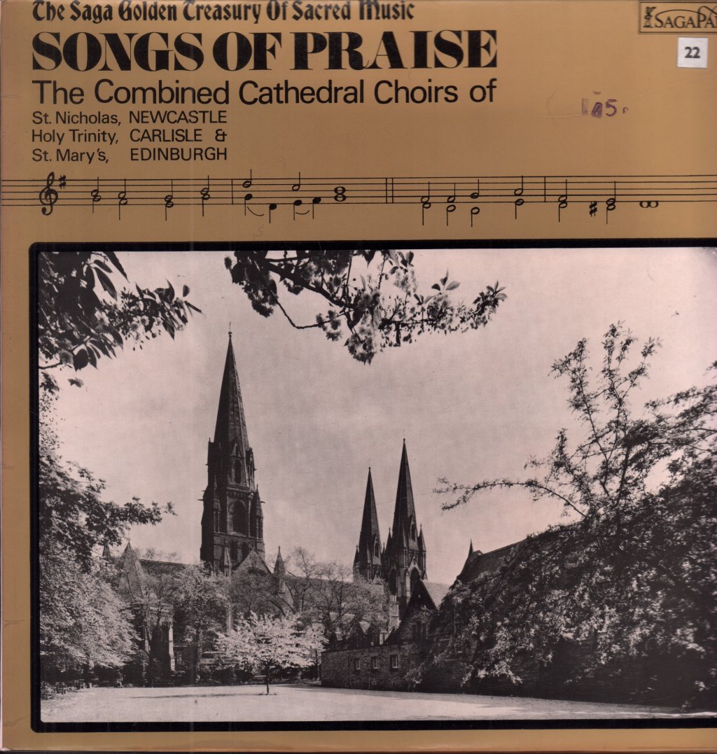 Combined Cathedral Choirs Of St. Nicholas, Newcastle, Holy Trinity, Carlisle & St. Mary's, Edinburgh - Songs Of Praise - Lp