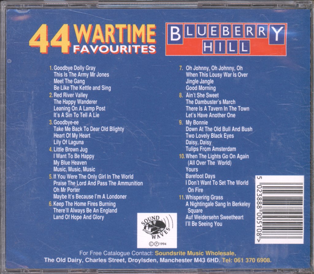 Blueberry Hill - 44 Wartime Favourites Volume 3 - Cd