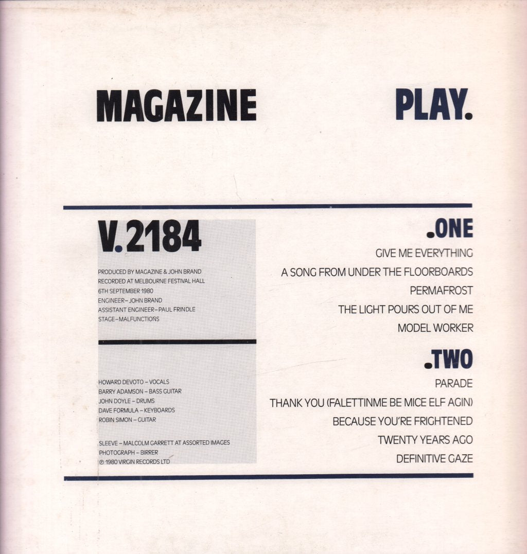 Magazine - Play - Lp