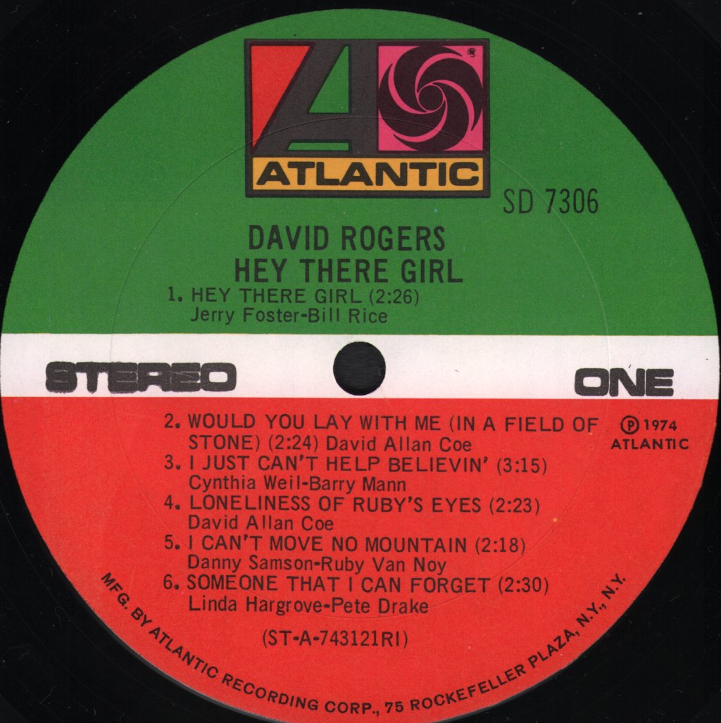 David Rogers - Hey There Girl - Lp
