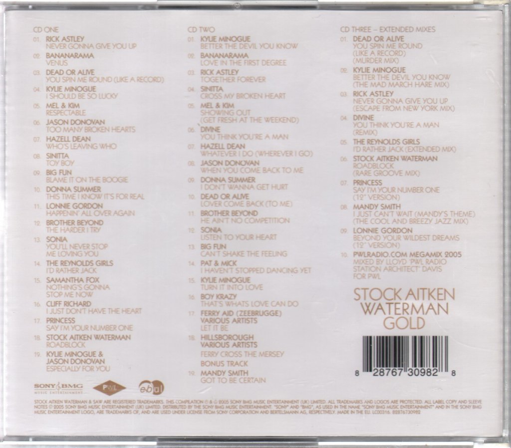 Stock Aitken Waterman - Stock Aitken Waterman Gold - Cd Set