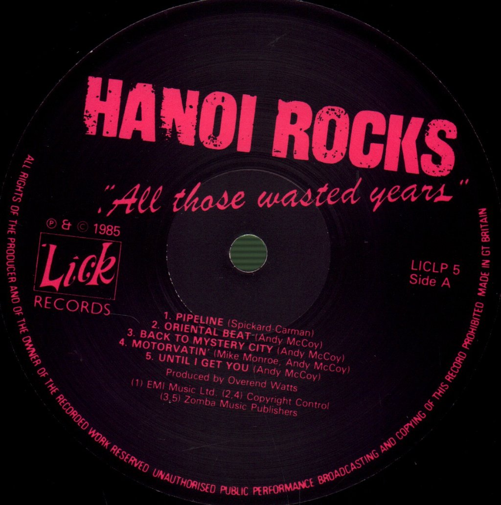 Hanoi Rocks - All Those Wasted Years - Double Lp