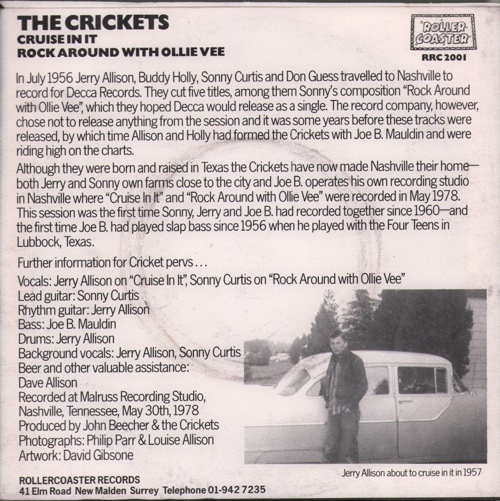 Crickets - Cruise In It - 7 Inch