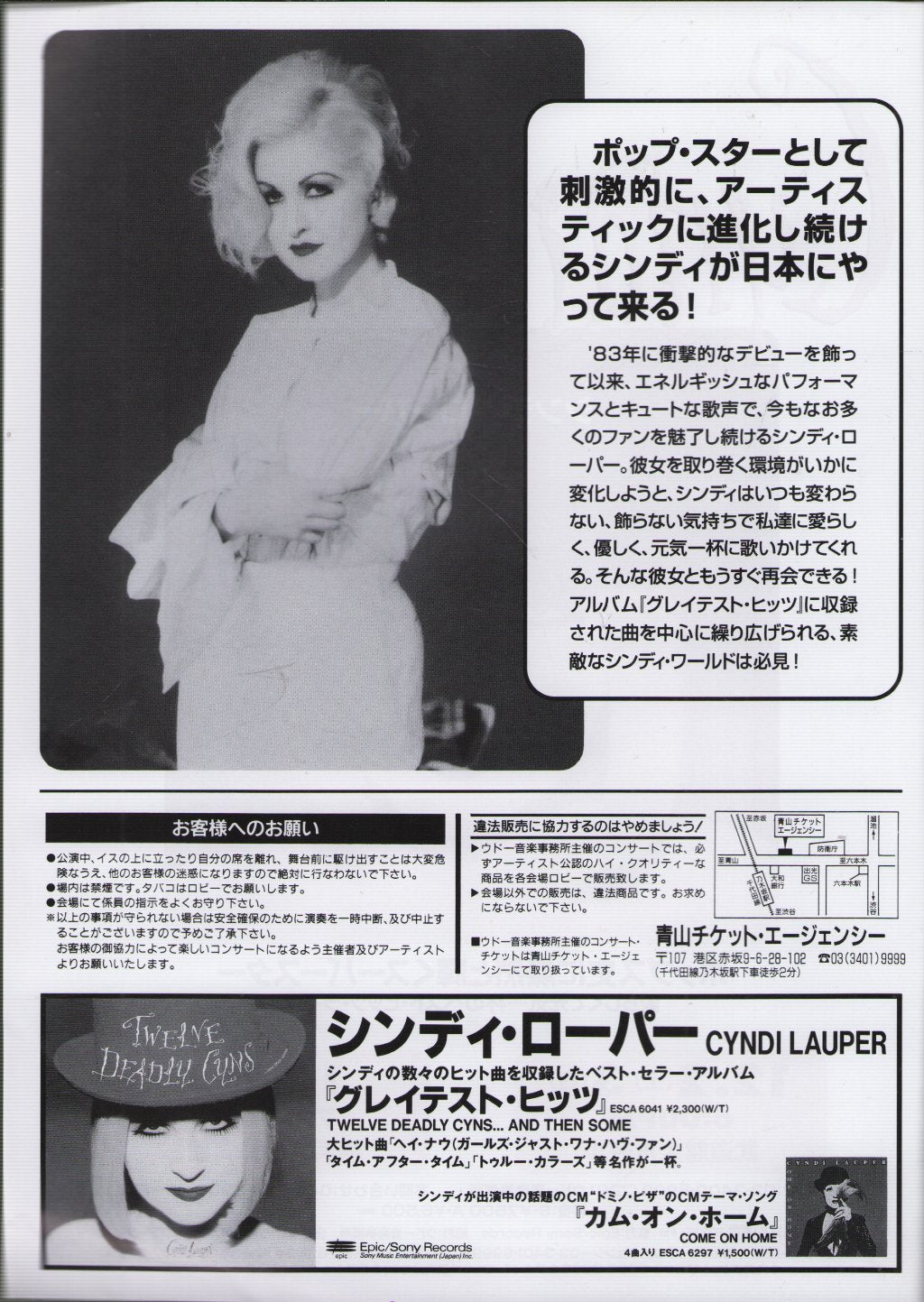 Cyndi Lauper - An Udo Artists Presentation 1995 - Flyer