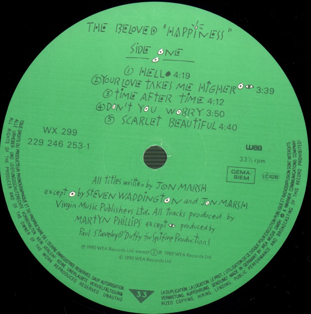 Beloved - Happiness - Lp