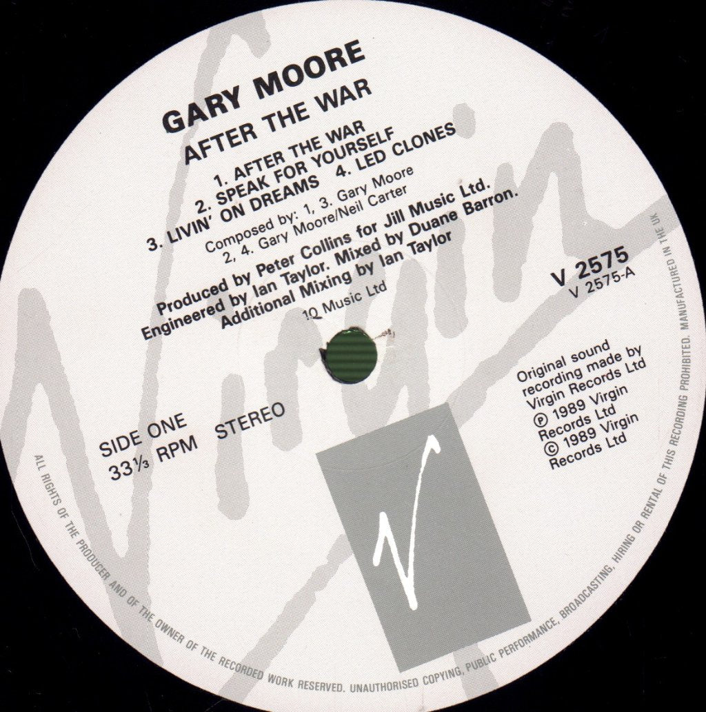 Gary Moore - After The War - Lp – Vinyl Tap