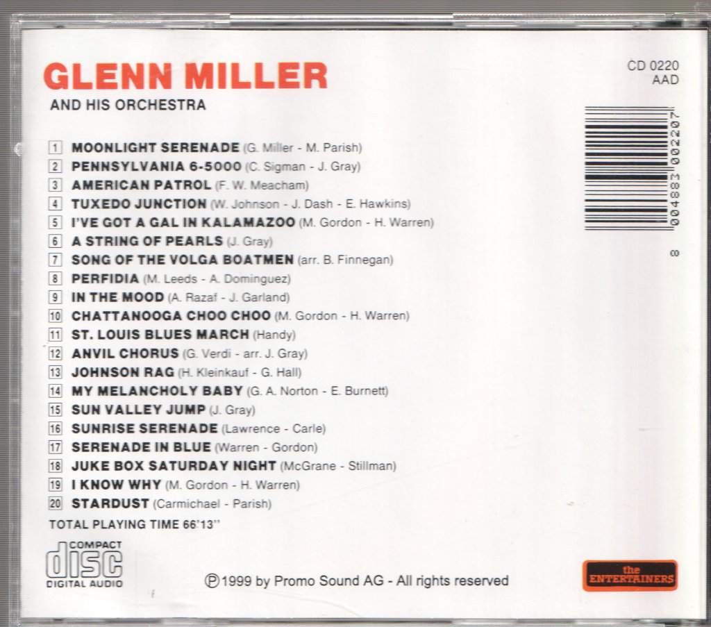 Glenn Miller And His Orchestra - Glenn Miller - Cd
